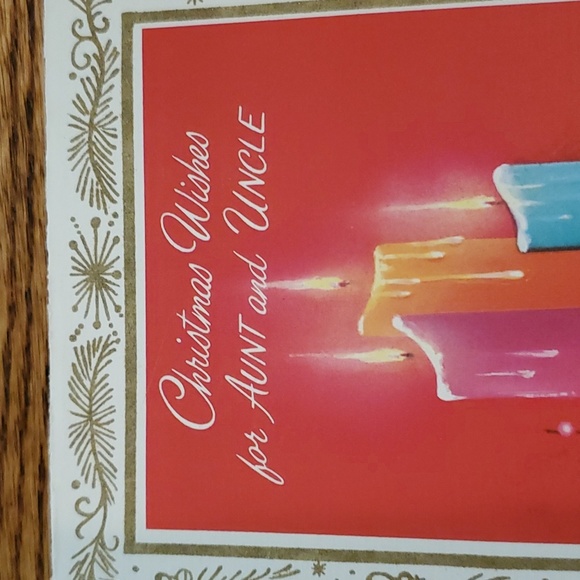 Vtg, 1940's Unused Norcross Holiday Card for Aunt and Uncle / with Envelope - Picture 7 of 8